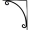 Ekena Millwork Legacy Wrought Iron Bracket, (Single center brace), Powder Coated Black 1 1/2"W x 12"D x 15"H BKTM01X12X15SLE - alternate 7